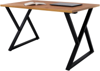 Обеденный стол Millwood Дели Л18 100x70x75 (дуб золотой крафт/металл черный) - 