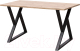 Обеденный стол Millwood Дели Л18 120x70x75 (дуб табачный крафт/металл черный) - 