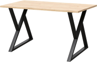 Обеденный стол Millwood Дели Л18 120x70x75 (дуб золотой крафт/металл черный) - 
