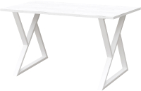 Обеденный стол Millwood Дели Л18 120x70x75 (дуб белый крафт/металл белый) - 