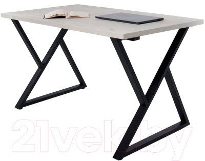 Обеденный стол Millwood Дели Л18 130x80x75 (дуб белый крафт/металл черный)