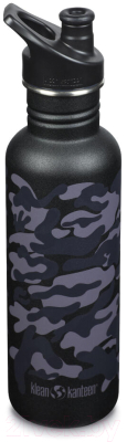 Бутылка для воды Klean Kanteen Classic Sport Black Camo / 1008927 (800мл)