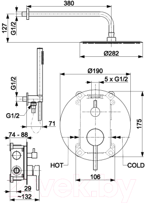 Душевая система Armatura Moza 5039-501-00