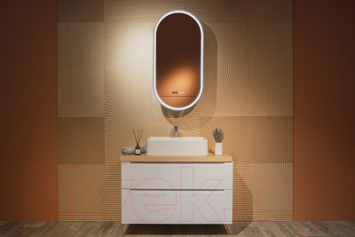 Шкаф с зеркалом для ванной Silver Mirrors Soho-7 50x100 / LED-00002517
