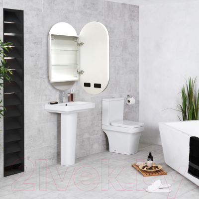 Шкаф с зеркалом для ванной Silver Mirrors Soho-7 50x100 / LED-00002517