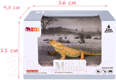 Фигурка коллекционная Masai Mara Мир диких животных. Ящерица Варан / MM218-153