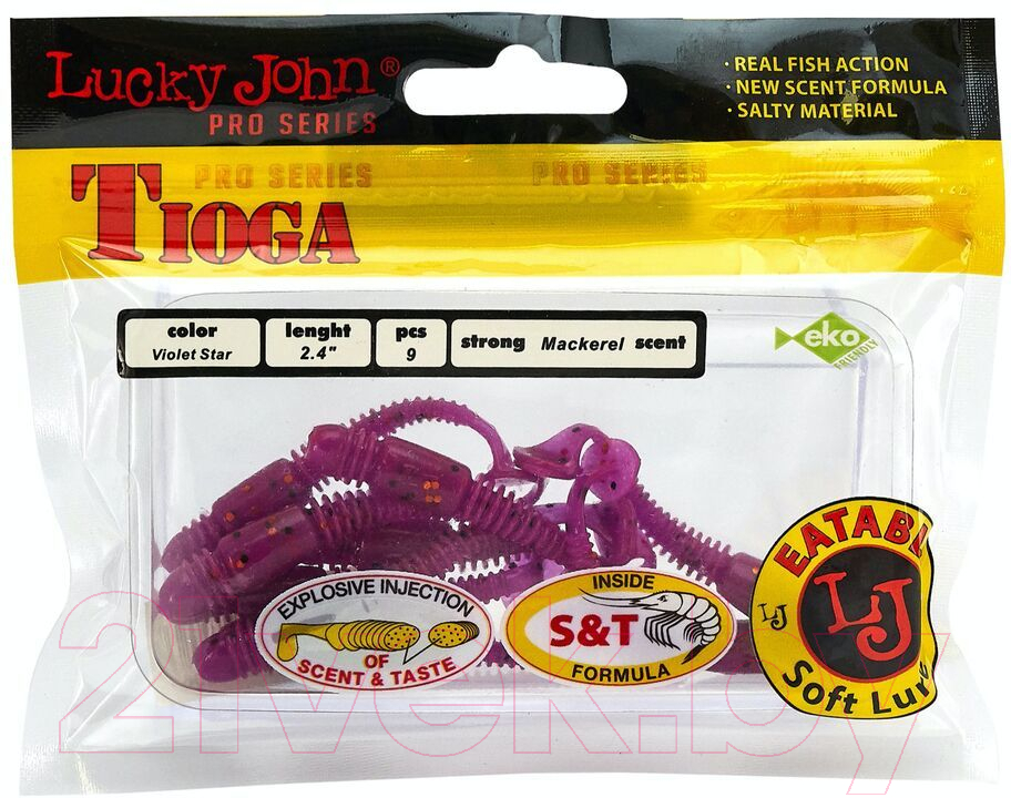 Мягкая приманка Lucky John Pro Series Tioga 06.20/S26 (9шт) — фото 2