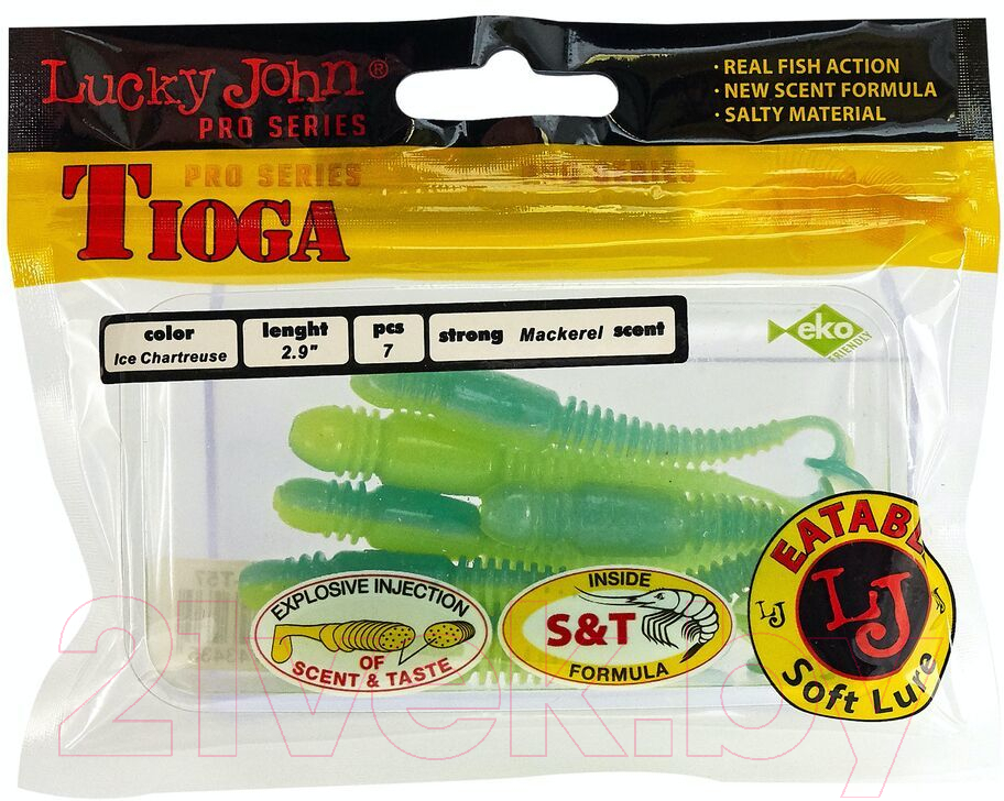 Мягкая приманка Lucky John Pro Series Tioga 07.40/T57 (7шт) — фото 2