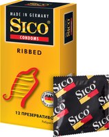 Презервативы Sico Ribbed (12шт) - 