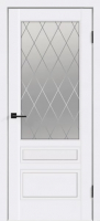 Дверь межкомнатная Velldoris Эмаль Scandi 3V 60x200 без врезки (белый/ромб светлый) - 