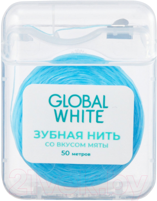 Зубная нить Global White Со вкусом мяты