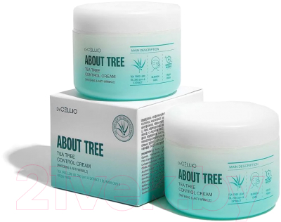 Крем для лица Dr. Cellio About Tree Teatree Control Cream Whitening & Anti-Wrinkle  (90мл)