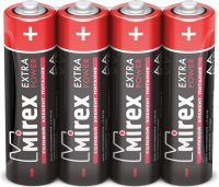 Комплект батареек Mirex R6 AA / 23702-ER6-S4 (4шт) - 
