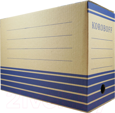 Коробка архивная Koroboff оф150б (бурый/синий)