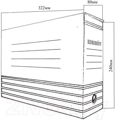 Изображение товара Коробка архивная Koroboff оф80б  (бурый/синий)