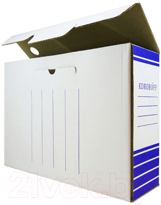 Коробка архивная Koroboff оф100бел/син (белый/синий)