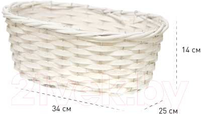 Корзина Natural House 340x250x140 / ZX-05L (белый)