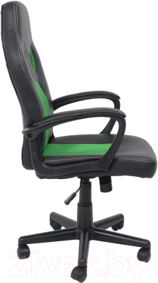 Кресло геймерское AksHome Flaviy (черный/серый/салатовый)