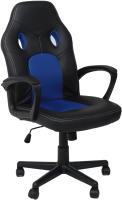 Кресло геймерское AksHome Flaviy (черный/серый/синий) - 