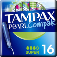 Тампоны гигиенические Tampax Compak Pearl Super (16шт) - 