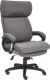 Кресло офисное Tetchair Duke флок/ткань (серый/серый) - 