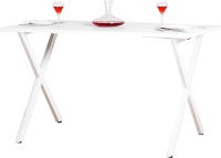 Обеденный стол Millwood Лофт Хьюстон Л18 100x70 (белый/металл белый) - 