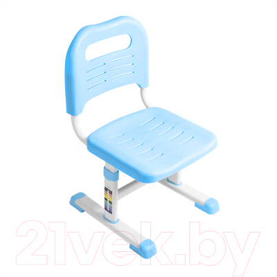 Парта+стул Anatomica Avgusta с ящиком и подставкой (белый/голубой)