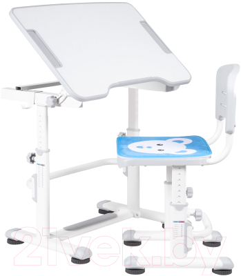 Парта+стул Anatomica Punto Lite (белый/серый)