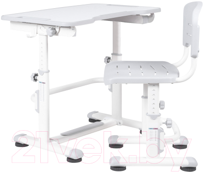 Парта+стул Anatomica Punto Lite (белый/серый)