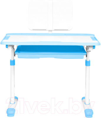 Парта+стул Anatomica Vitera с ящиком и подставкой (белый/голубой)
