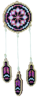 Набор алмазной вышивки Wizardi Ловец снов / WWP202 (розовый) - 