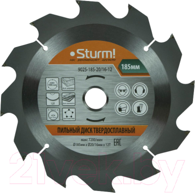 Пильный диск Sturm! 9025-185-20/16-12