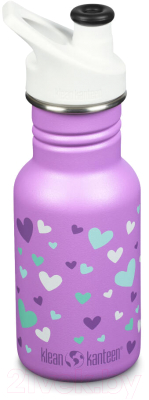 Бутылка для воды Klean Kanteen Kid Classic Narrow Sport Orchid Hearts / 1008862 (355мл)