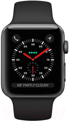Умные часы Apple Watch Series 3 42mm / MTF32 (алюминий серый космос/черный)