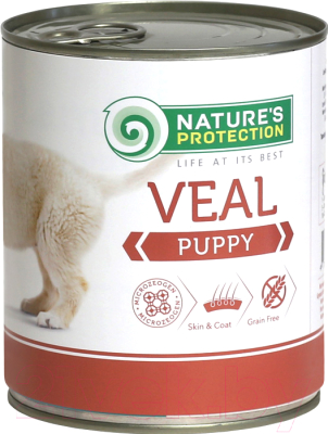 Влажный корм для собак Nature's Protection Puppy Veal / KIK45088 (800г)