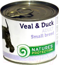 

Корм для собак Nature's Protection, Adult Small Breed Veal & Duck / KIK45095