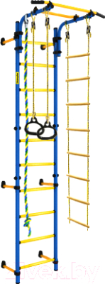 Детский спортивный комплекс Kampfer Strong Kid Wall, высота +52см (синий/желтый)