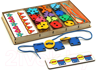 Развивающая игрушка Smile Decor Большой шнуровальный набор / Ш004
