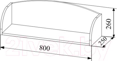 Полка ДСВ МС Ki-Ki ПЛД 800.1 модуль (белый)