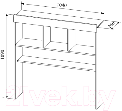 Надстройка для стола ДСВ МС Ki-Ki НД 1040.1 модуль (белый)