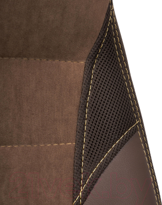 Кресло офисное Tetchair Inter кожзам/флок/ткань (коричневый)