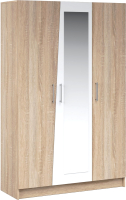 Шкаф Империал Антария 3-х дверный с зеркалами (дуб сонома/белый) - 