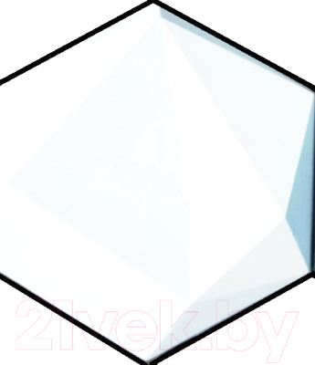Декоративный камень гипсовый Polinka Гексагон Г2 Элемент (235x205x20-30, белый/под покраску)