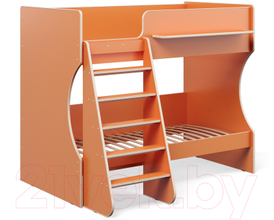 Двухъярусная кровать детская Можга Капризун 3 / Р438 (оранжевый)