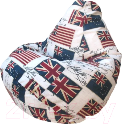 Бескаркасное кресло Flagman Груша Мега Г3.4-04 (Британский флаг)
