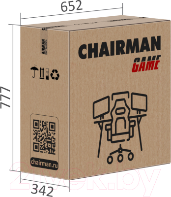 Кресло геймерское Chairman Game 50 (серый/синий велюр Т53/Т82)