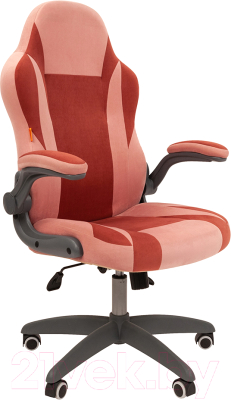 Кресло геймерское Chairman Game 55 (розовый/бордовый велюр Т26/Т28)