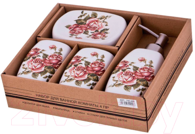 Набор аксессуаров для ванной Lefard Корейская роза / 755-200