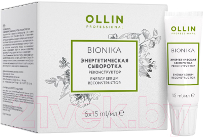Сыворотка для волос Ollin Professional BioNika Реконструктор энергетическая (6x15мл)