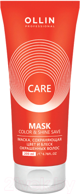 Маска для волос Ollin Professional Care сохраняющая цвет и блеск окрашенных волос (200мл)
